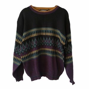 Vintage Knit Grandpa Sweater Oversized Medium
